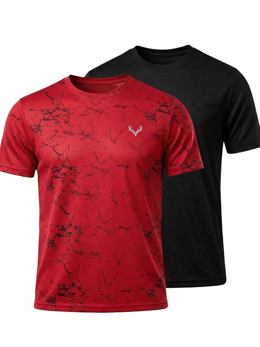 Boy’s Performance Crew Neck T-Shirt - Red & Black (2-Pack)